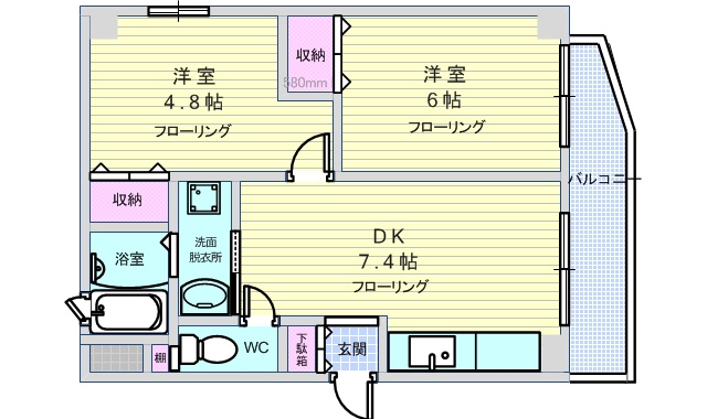 パルティール本町の間取り