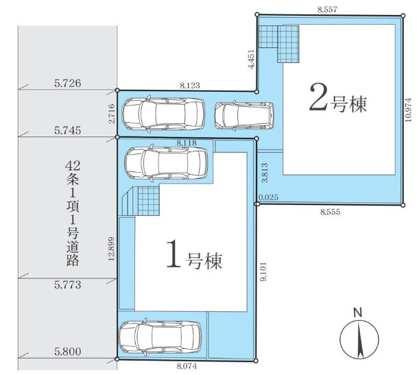 厚木市水引１期の区画図