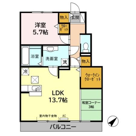 ファミリア今川　　　刈谷市の賃貸ならクラスホーム刈谷店の間取り