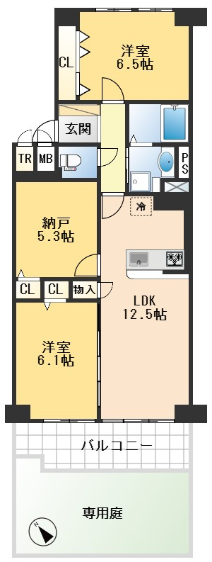 シーアイハイツ南千里C棟の間取り