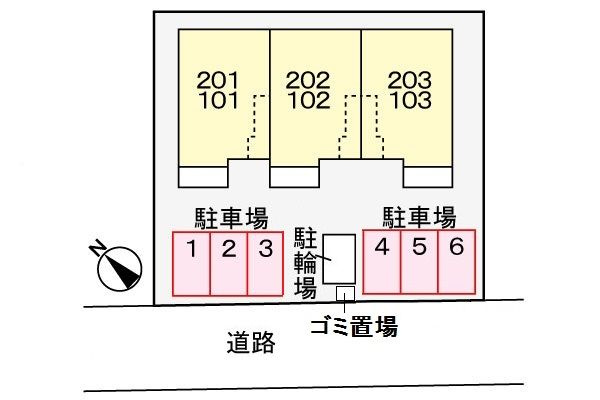 ラ　フルレットの駐車場