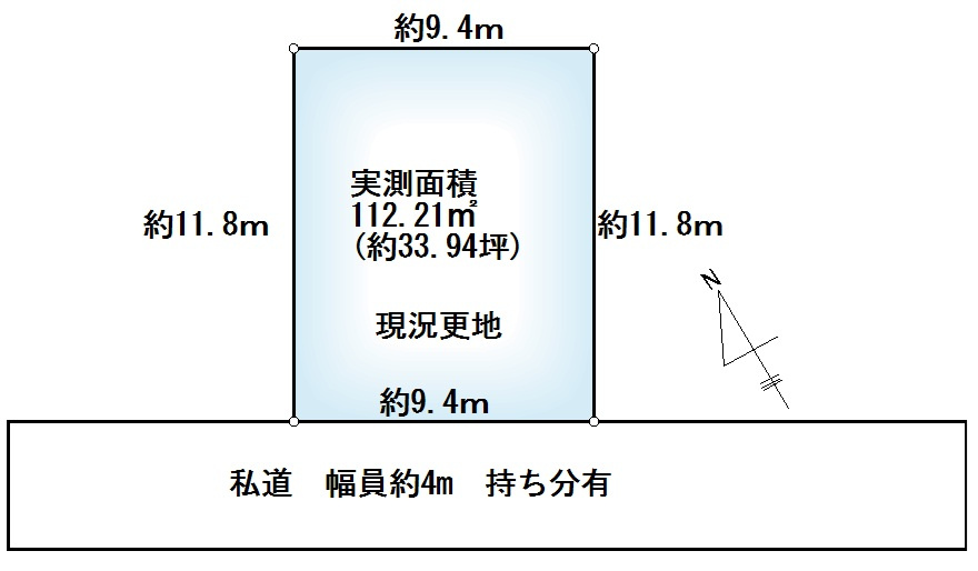 柏市東柏　更地売り土地の土地図