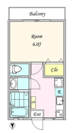 南町フラットの間取り