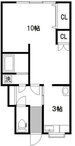 中野区上高田２丁目のアパートの間取り