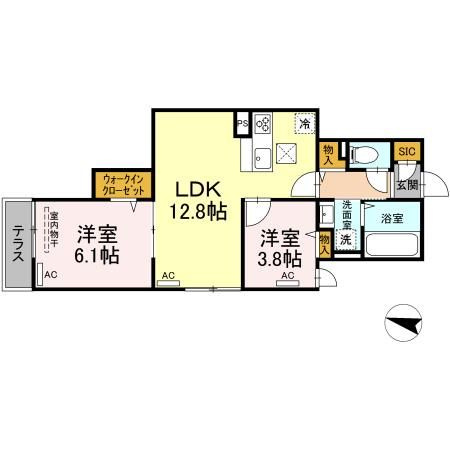 ルリアン北小岩Ⅱの間取り