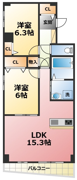 グランノーブル西宮の間取り