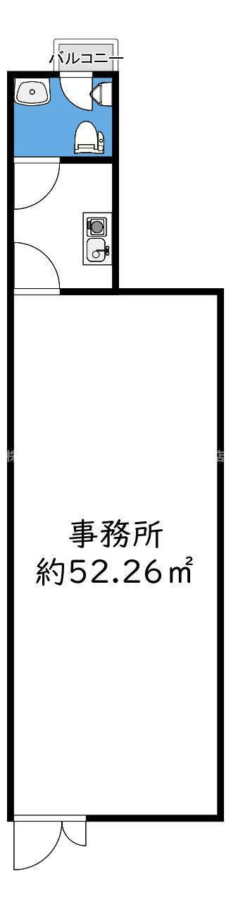 大阪市北区天神橋２丁目の店舗事務所の間取り