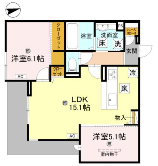 【間取り】 | グランデール鳳