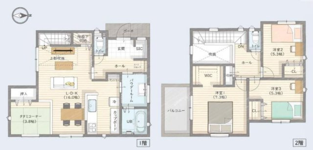 川西市清和台東　新築一戸建ての間取り|4号地