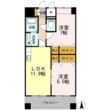 カスタリア志賀本通の間取り