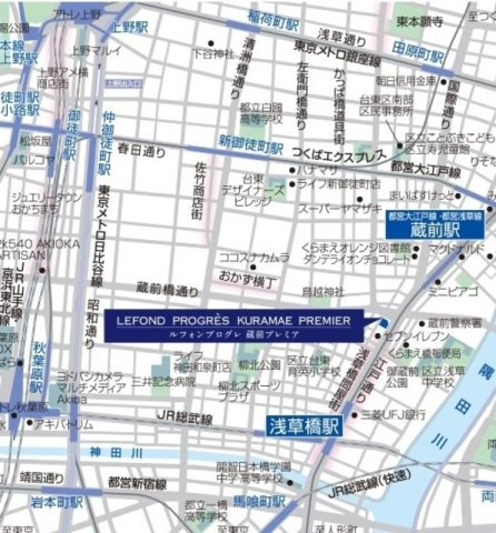 ルフォンプログレ蔵前プレミアの地図