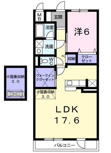 プリムローズⅡの外観|間取図