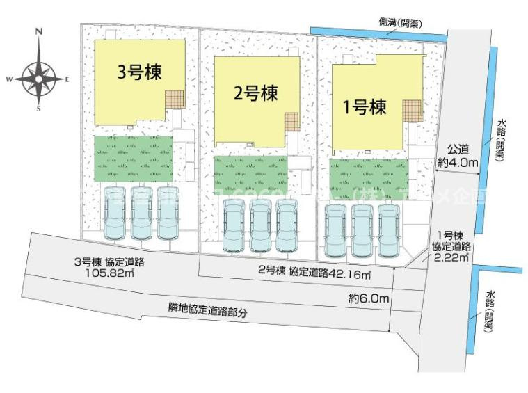 南アルプス市加賀美の新築一戸建の区画図|3号棟