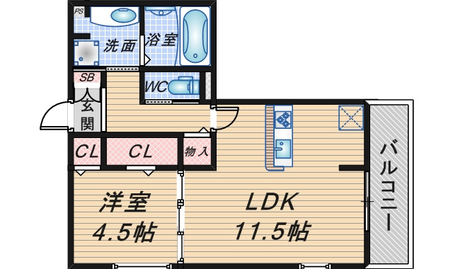 J　cube　Aの間取り