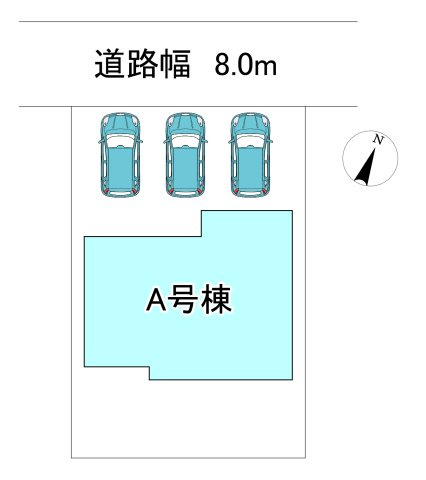 【同施工物件ご案内可能】東海市荒尾町奥曽山　限定１棟の区画図|全体区画数｜全１棟
◆駐車３台可能！(但し、車種による)
◎まずは、お気軽にお問い合わせください。現地を案内しながら周辺環境も見て頂けます。