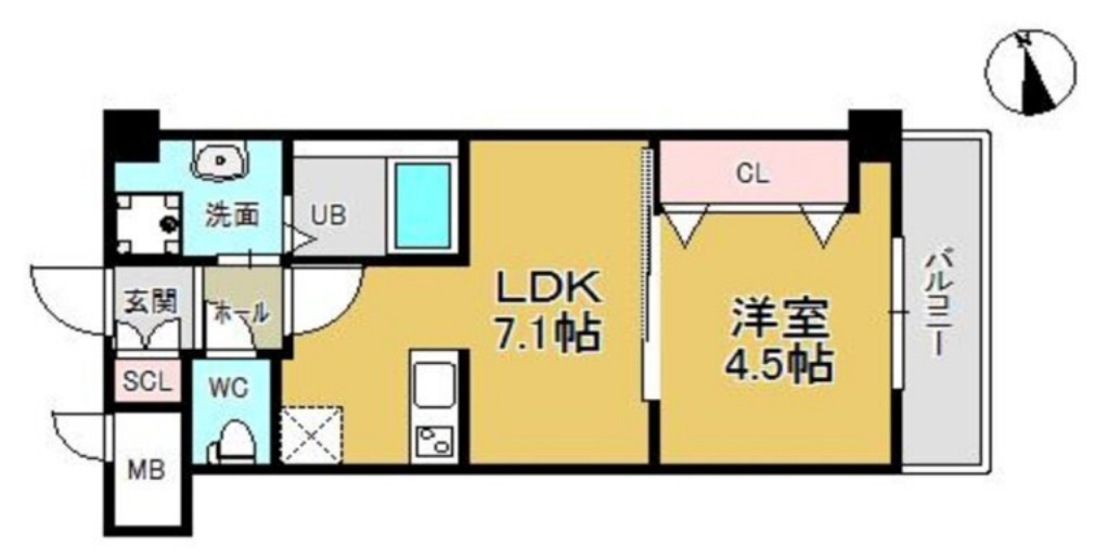 グランロード立売堀の間取り