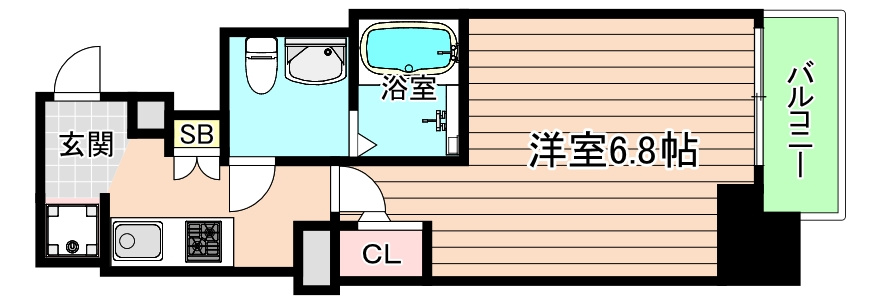 大阪市城東区東中浜１丁目の賃貸マンションの間取り