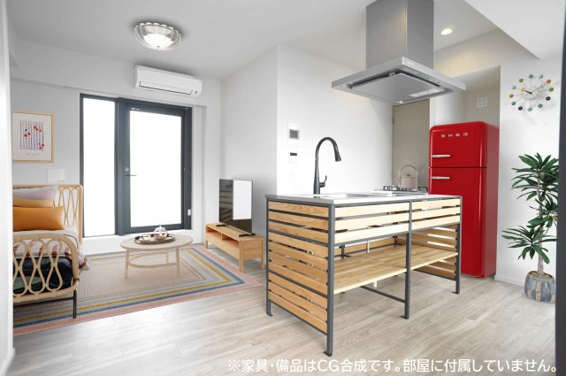 プライムメゾン亀戸のロビー|※家具・備品はCG合成です。部屋に付属していません。