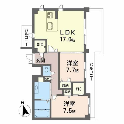 アイエフコート西宮の間取り
