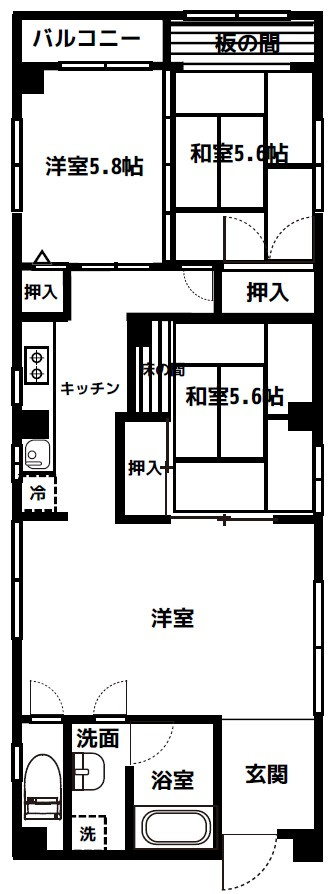 ハイ清澄の間取り