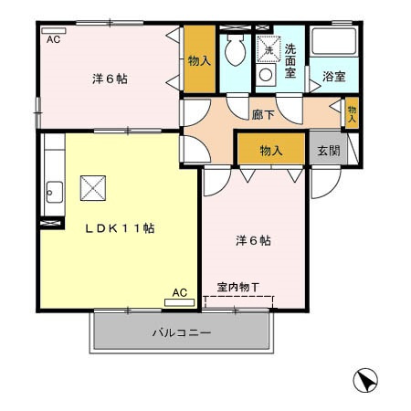 コトーソレイユ Aの間取り