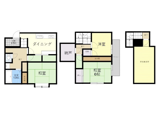 川越市藤間　中古売戸建の間取り