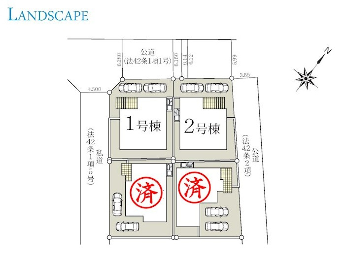 船橋市大穴南２丁目の区画図