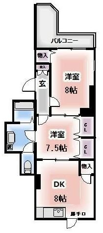 石井ダイアパレス中落合の間取り|間取りです。