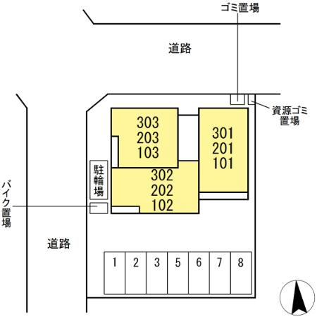 クラルスクアの区画図