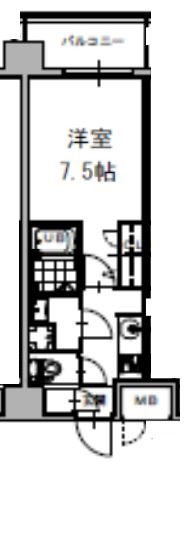 S-RESIDENCE福島grandeの間取り