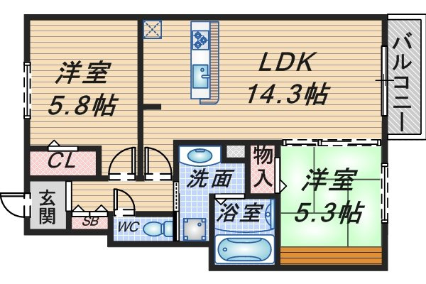 ボナールビューの間取り