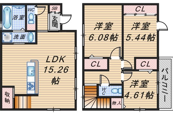 メゾングリシーヌの間取り
