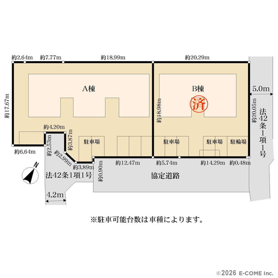 【区画図】 | 一棟売りアパート　シンフォニアＡ棟