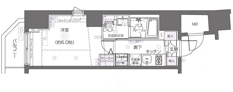 ZOOM恵比寿の間取り|間取りです。