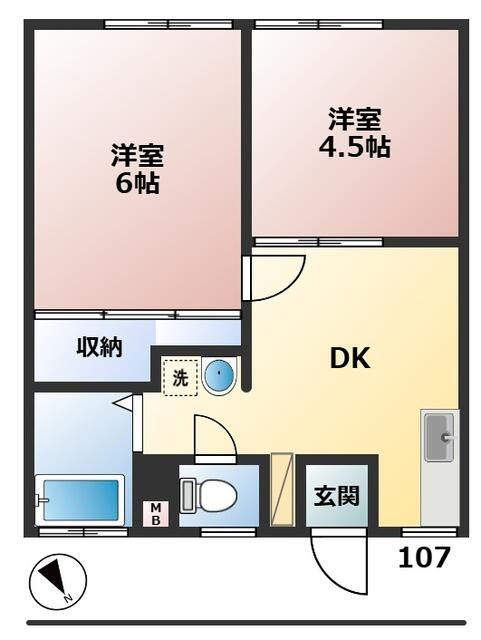 アカギハイツの間取り