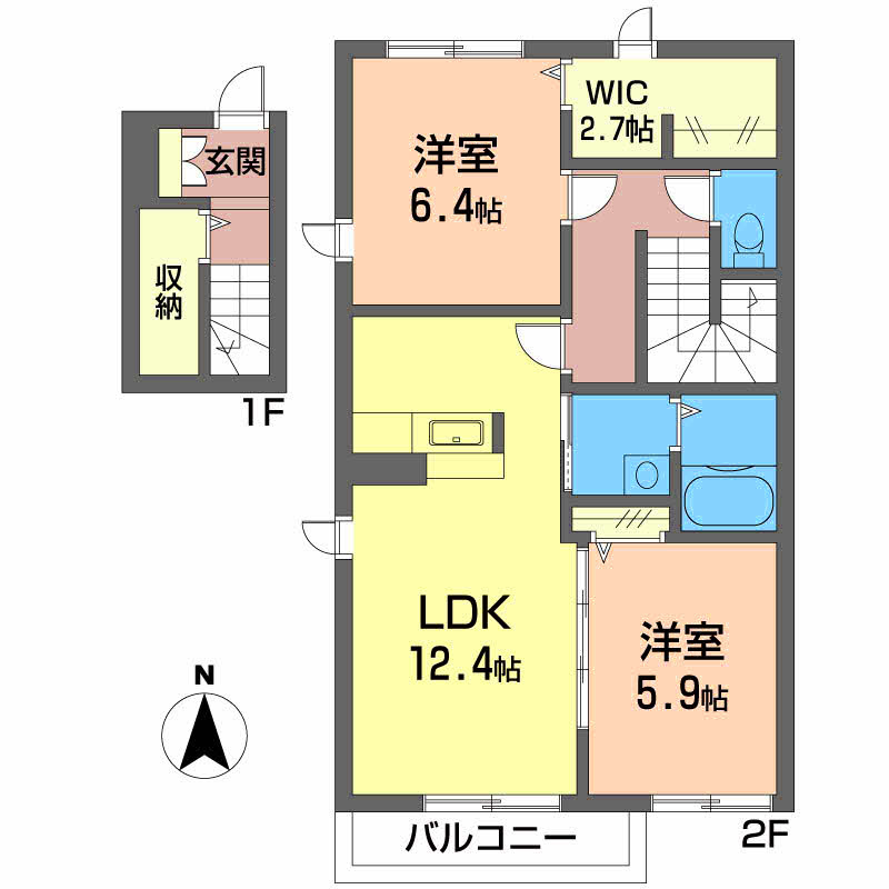 シャーメゾン乙瀬の間取り