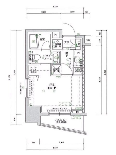スパシエジーベック亀戸の間取り