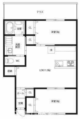 ピースエルヴィータAの間取り
