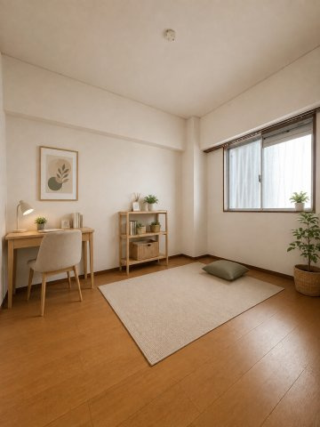 サンパーク東別院の洋室|※バーチャルステージングを実施していますので、家具等は販売対象に含まれません