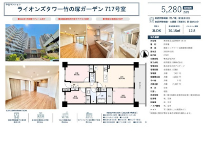 【その他】 | ライオンズタワー竹の塚ガーデン　仲介手数料無料＋15万円現金プレゼント中