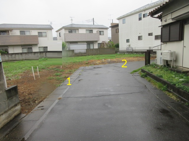 売地　嵐山町川島1850-20（全2区画）の前面道路含む現地写真