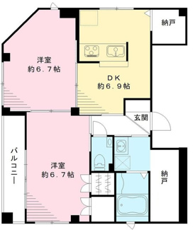 【間取り】 | ビューノ北新宿 | 間取りです。
