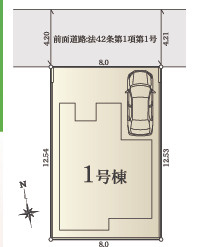 茅ヶ崎市萩園　新築戸建の区画図