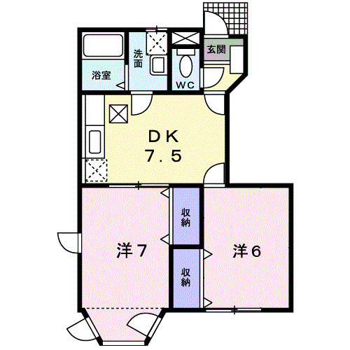 メゾンベールＣの間取り
