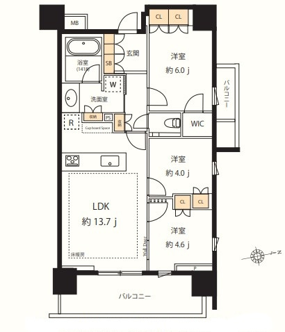 【間取り】 | パークホームズ浅草六丁目