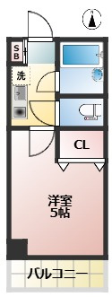 アライハイツ　駅近　陽当たり良好　温水洗浄便座の間取り