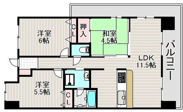 グランドハイツ旭の間取り