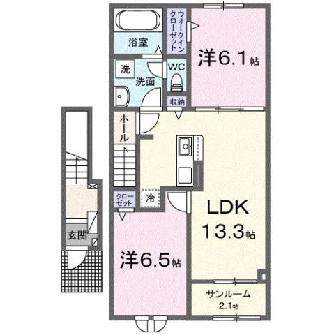 【間取り】 | ＤＫ　ＳＥＬＥＣＴ　ラフィネⅥ