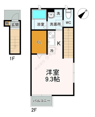 ヴィゴーレ５　Ｂ棟の間取り