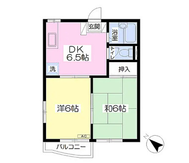 越谷市東大沢１丁目の一棟アパートの間取り